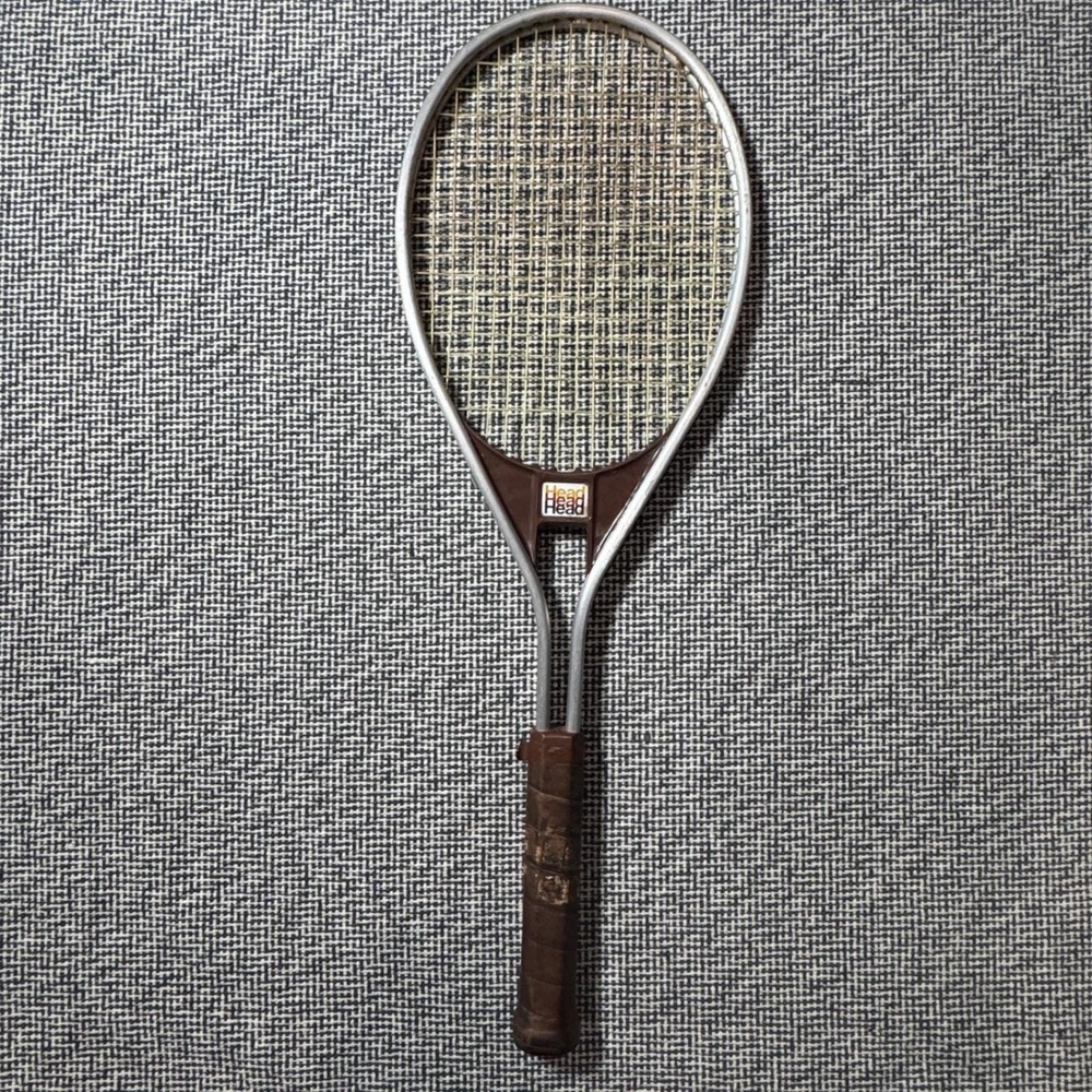 VTG AMF Head Edge Tennis Racquet Silver Aluminum Brown 4 1/2 Grip Made in USA